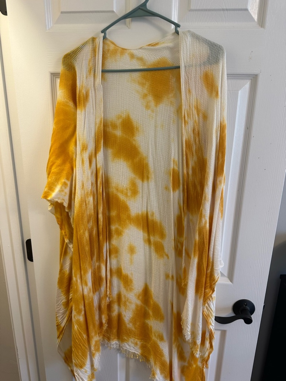 Yellow Tie-Dye Lightweight Kimono Cardigan